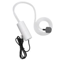 Akvarie USB Luftpumpe Lille Oxygenpumpe Med 2 Luftsten Slange Hængende Spænde Til Fisketank Udendørs Fiskeri  (FMY)