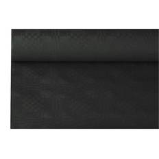 6m Pappersduk Svart 1,20m bred - Damast Rullduk - 100% återvunnet papper