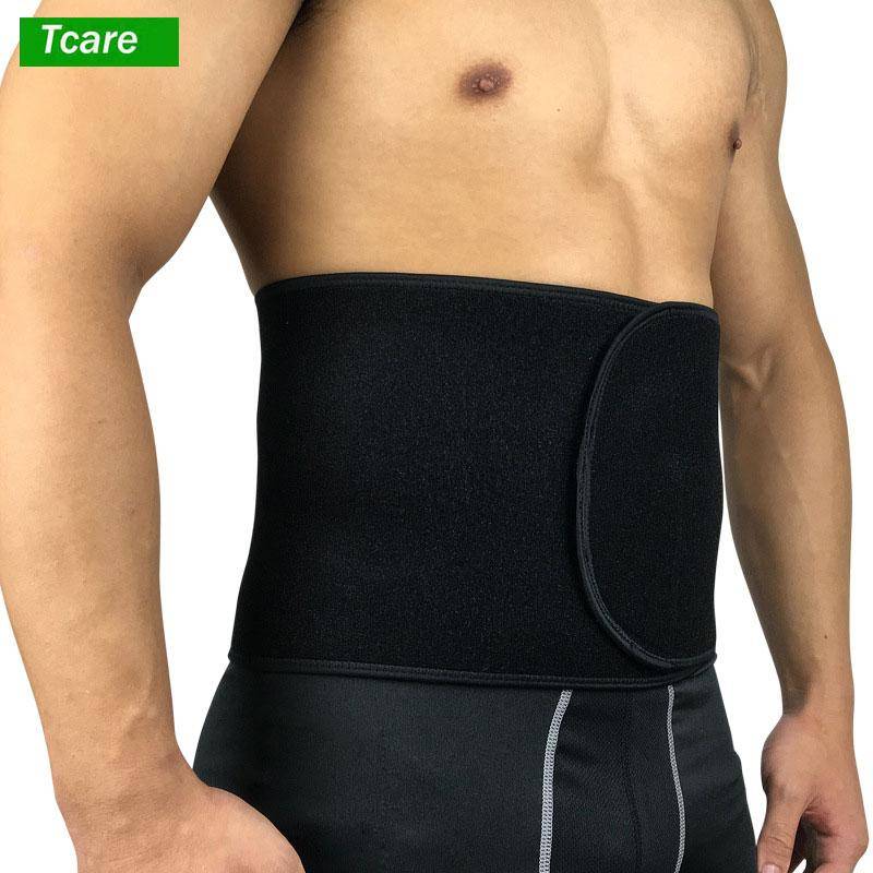 Tcare Midjetrimmerbälte Neopren Magtränare Ryggstöd Viktnedgång Svettförstärkare Justerbart Smalare Bälte L for waist 90-115cm