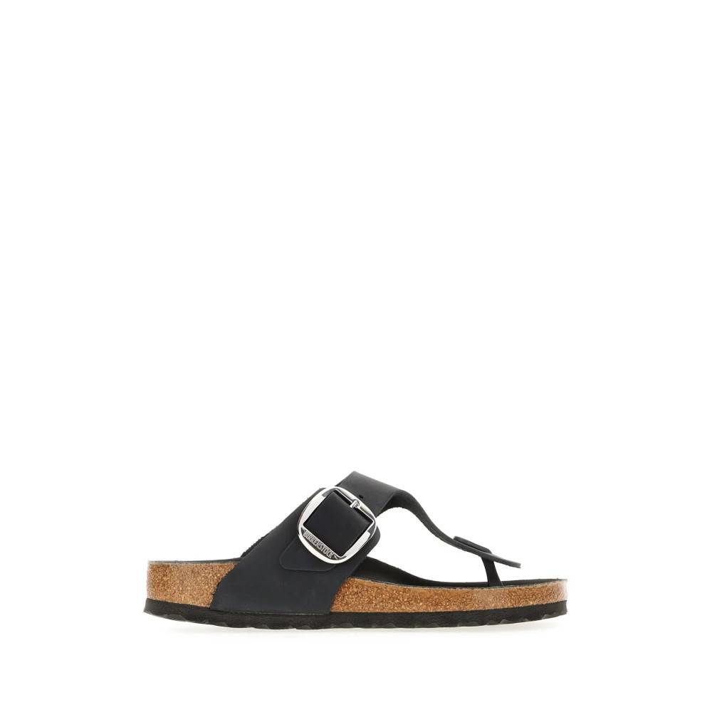 Birkenstock, Skor , Dam, 41 EU, Läder, Gizeh Big Buckle Regular Fit