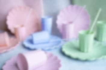 Plastsugrör, Pastellila 23 cm 12-pack