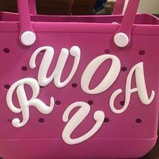 EVA Hålväska Tillbehör Lämplig för Beach Bag Dekoration Tillbehör 26 engelska bokstäver Gummi Beach Bag Beach Accessoarer - Vitt (L,M,S,A,B,C,D,E,F,G,H,I,J,K,N,O,P,R,T,U,V,W,X,Y,Z)