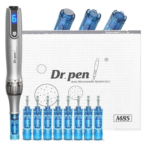 Dr. pen Ultima M8S Professionelle Microneedling Pen: Drahtlos Derma Pen, Einfach bedienbar, LED-Anzeige, 9 Ersatzpatronen, Authentisch Dr pen Mikroneedling für Profis & Zuhause