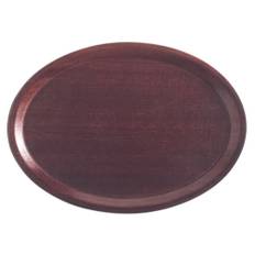 Mykonos laminatbakke, oval med skridsikker overflade, mahogni, 210x290mm