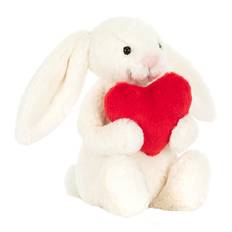 Jellycat Bamse - 20x8 cm - Bashful Red Love Heart Bunny - Jellycat - OneSize - Bamse