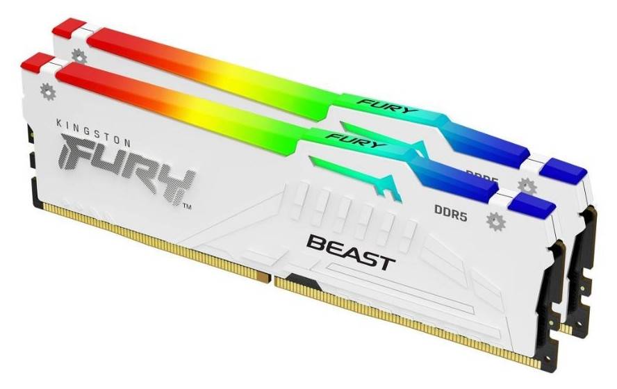 Kingston Technology FURY Beast RAM - 32GB, 6000, MT/s, DDR5, CL30, DIMM, RGB, EXPO