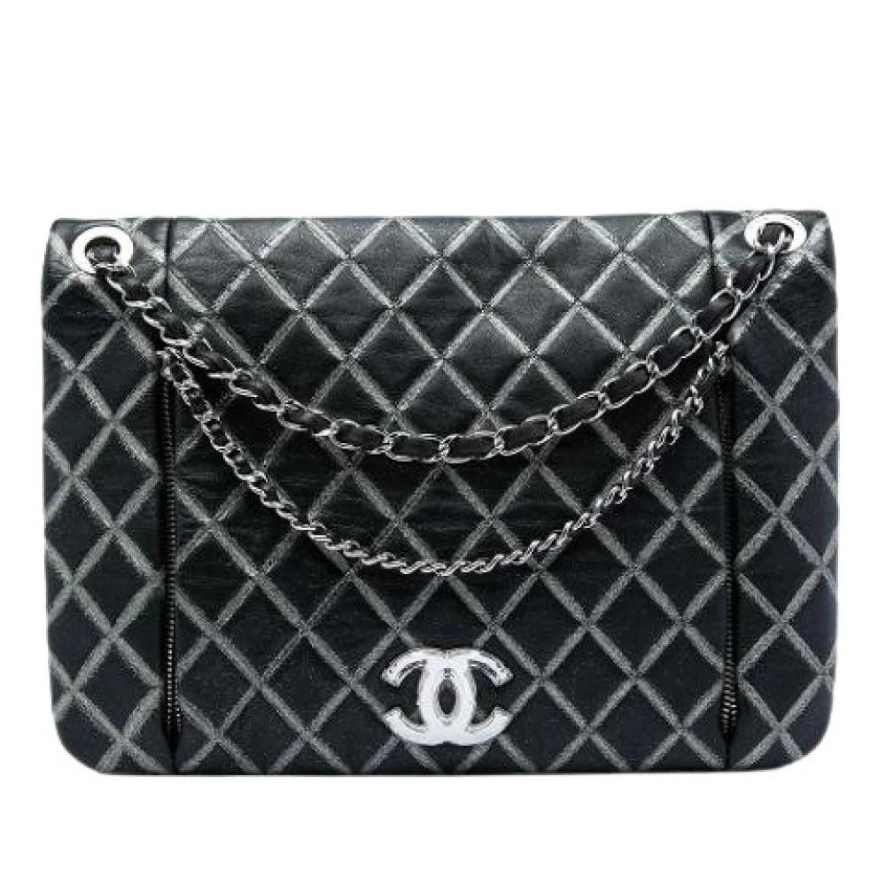 Chanel Vintage Pre-owned Vintage Quilted Crossbody Bag - Vintage - Dame - Sort - ONE SIZE - Uld