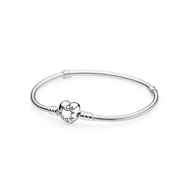 Pandora Moments Silver Heart Clasp Bracelet - 23cm