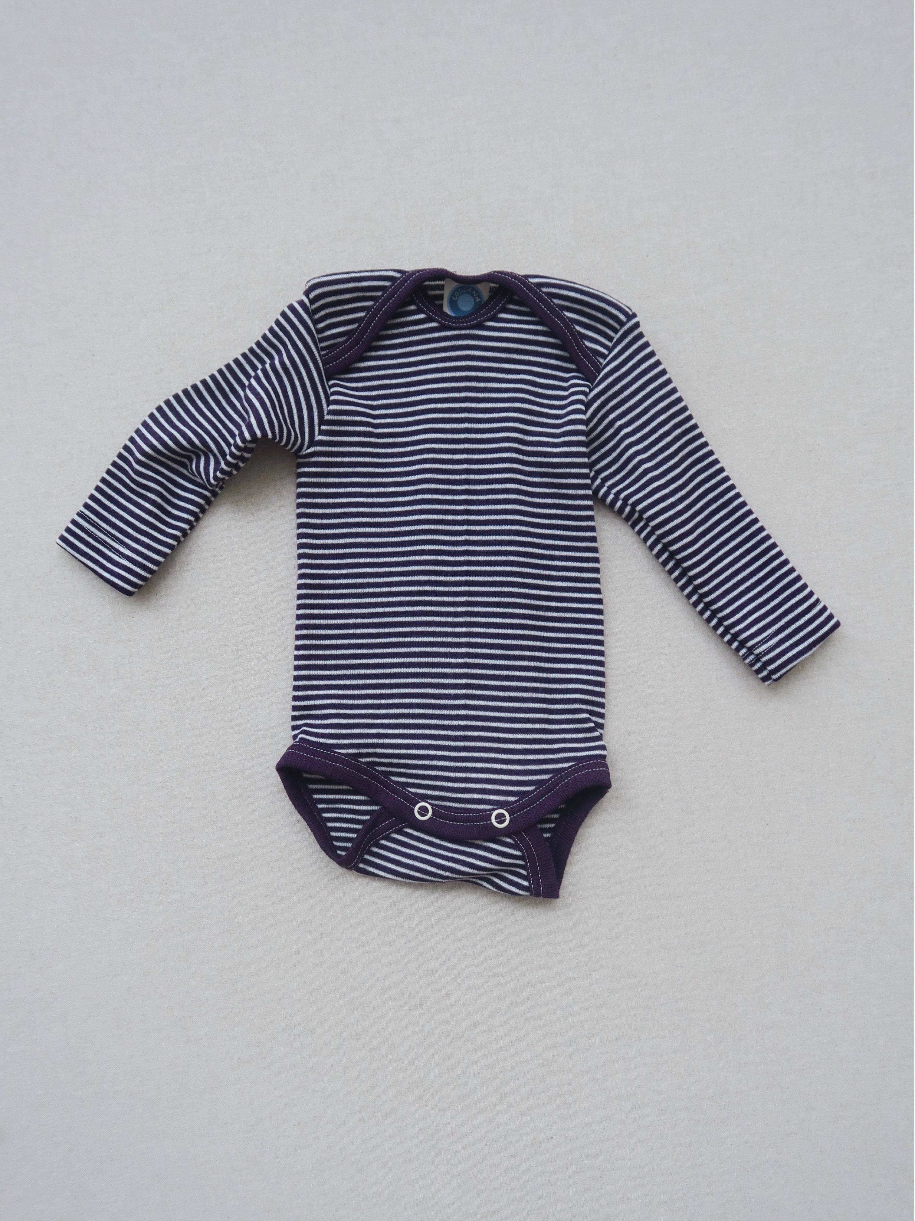 Cosilana - Uld/silke body - Blomme/natur - 74/80