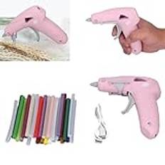 Fyearfly Sladdlöst varmt limpistol-kit, mini limpistol USB-uppladdningsbar trådlös limpistol med 30 st limpinnar, snabb förvärmning läckagesäker smältlimpistol för gör-det-själv-hantverk, konst,