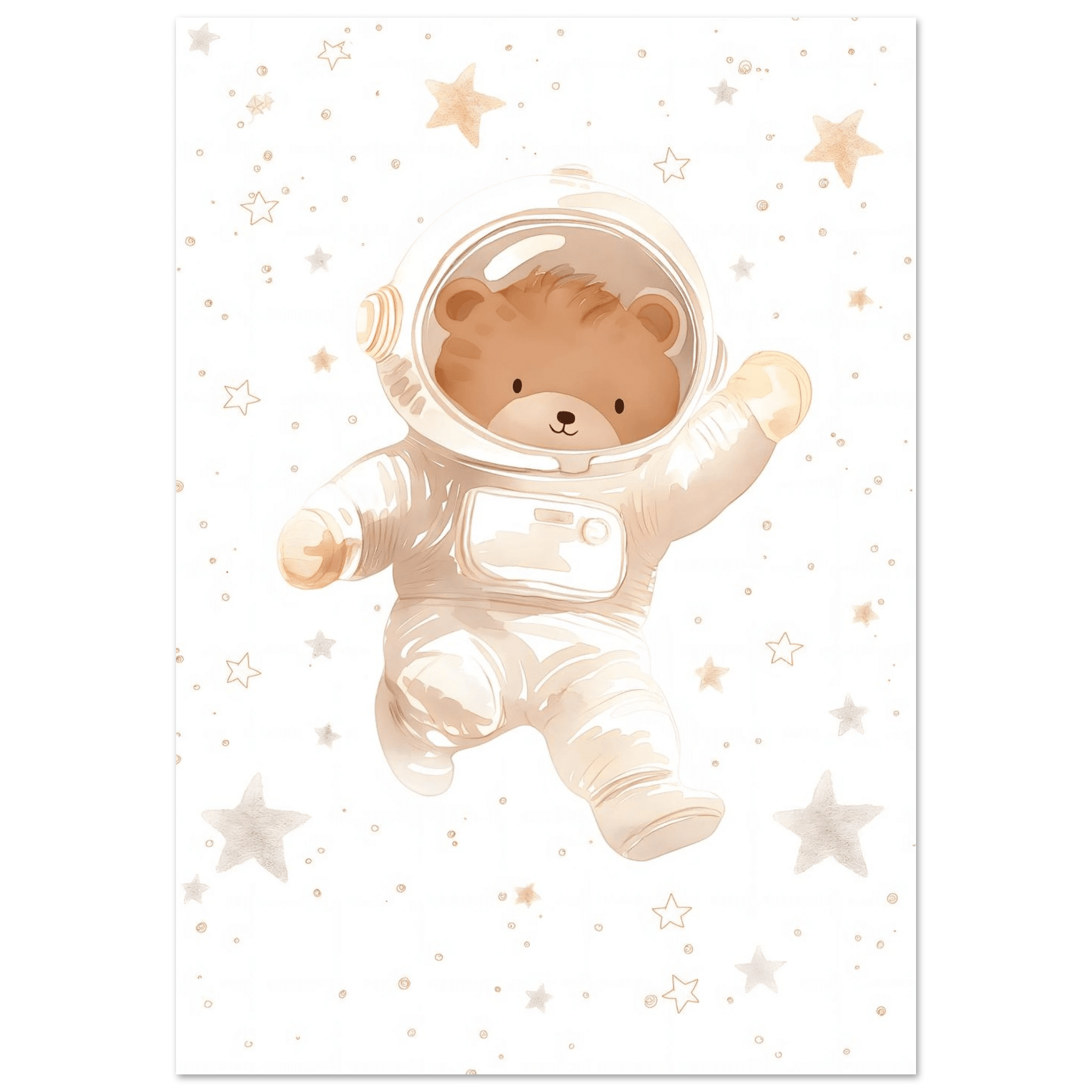 Björn astronaut poster-70x100 cm / 28x40″ / Utan ram / -