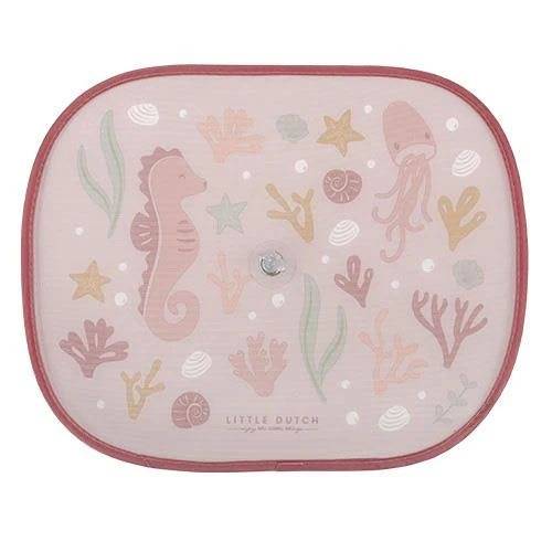 Little Dutch solskydd för bilen Ocean Dreams rosa, 2-pack