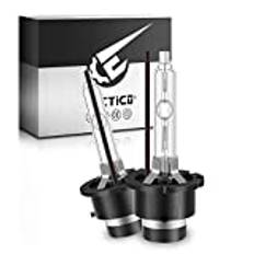 TECTICO D2S Xenonlampor 35W 4300K Ultra Varm Vit +300% Mer Ljusstyrka 12V Bil HID Strålkastare Lampa Auto Lamp, 2 Styck