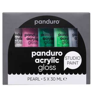 Panduro Acrylic akrylfärg, blanka pärlemorfärger 5×30 ml