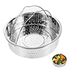 XYJJ insats med handtag ångkokare, matlagning grönsaker ångkorg, rostfritt stål ångkokare isoleringsinsats, rostfritt stål ånginsats med handtag, för matlagning vegetable ångkorg