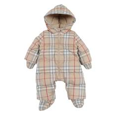 Burberry Kids - rutig quiltad vadderad sparkdräkt - barn - polyester - 6 - Neutral