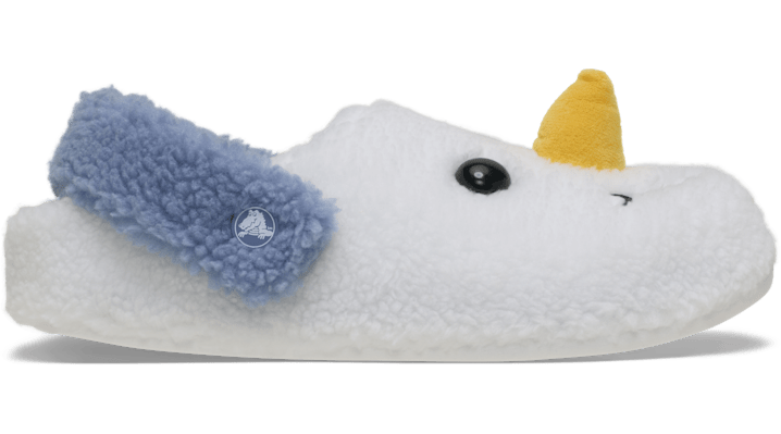 Crocs kids Classic Cozzzy Snowman Slipper Slippers Snow White/Astro Blue 32