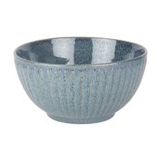 CASA Living Sofia Riflet Skål - Ø 22 cm - Stentøj - Blå