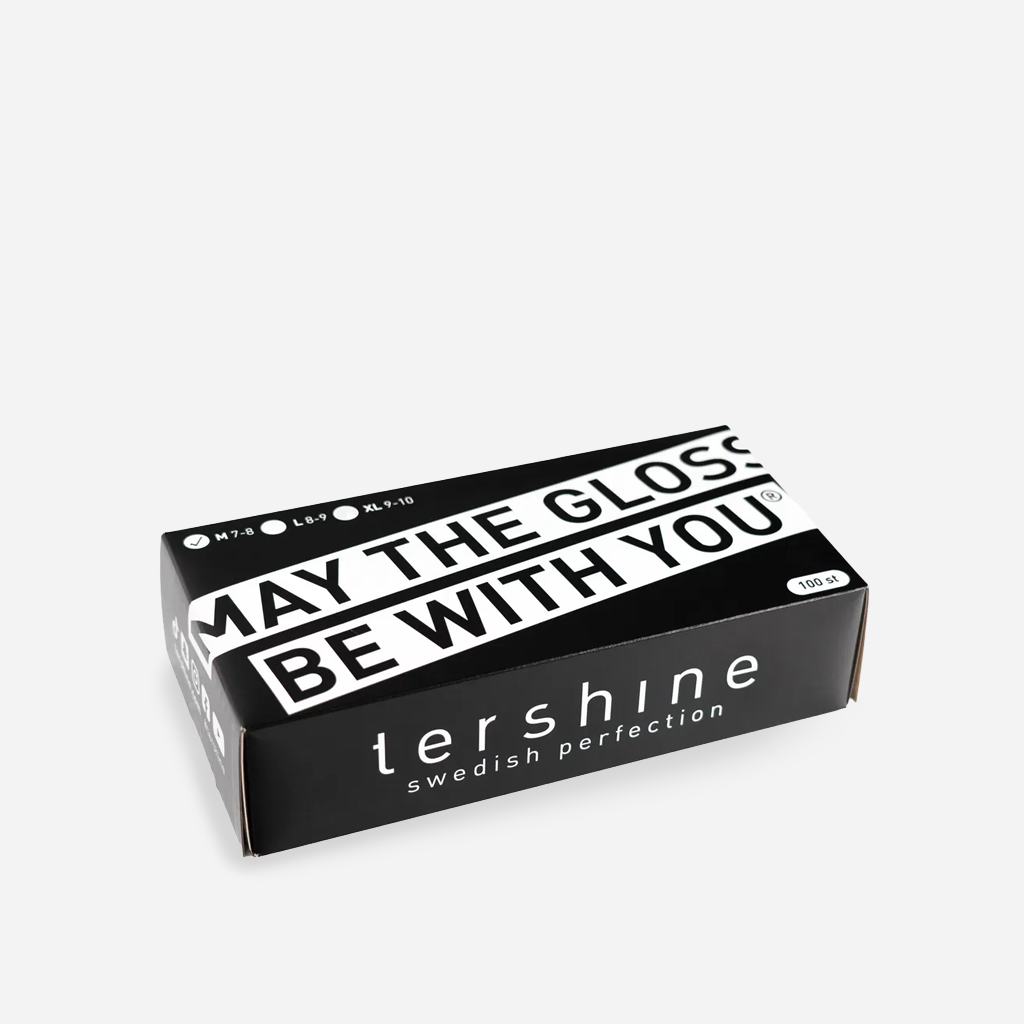 Nitrilhandske Tershine Svart, latexfri, EN 374