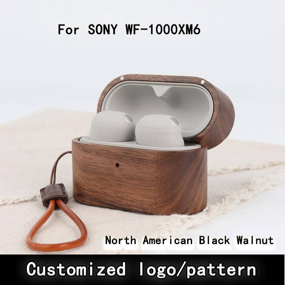 Trä Hörlursfodral Trådlöst Hörlursfodral för SONY 1000XM6 Hörlurar Bluetooth Headsetfodral