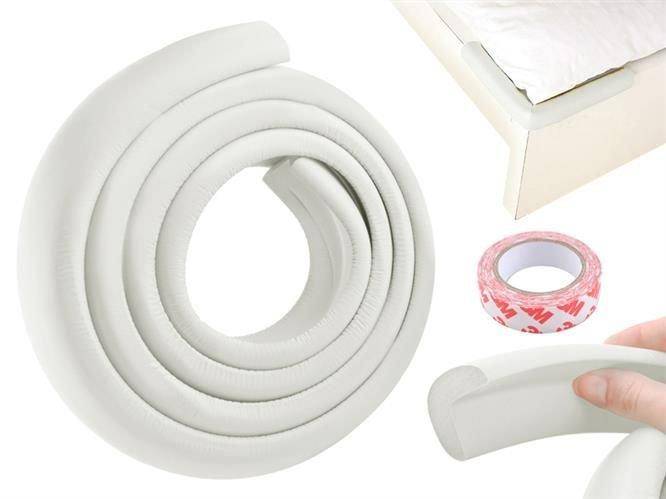Självhäftande Hörnskydd för Bord - 4m - 1-Pack (Vit)
