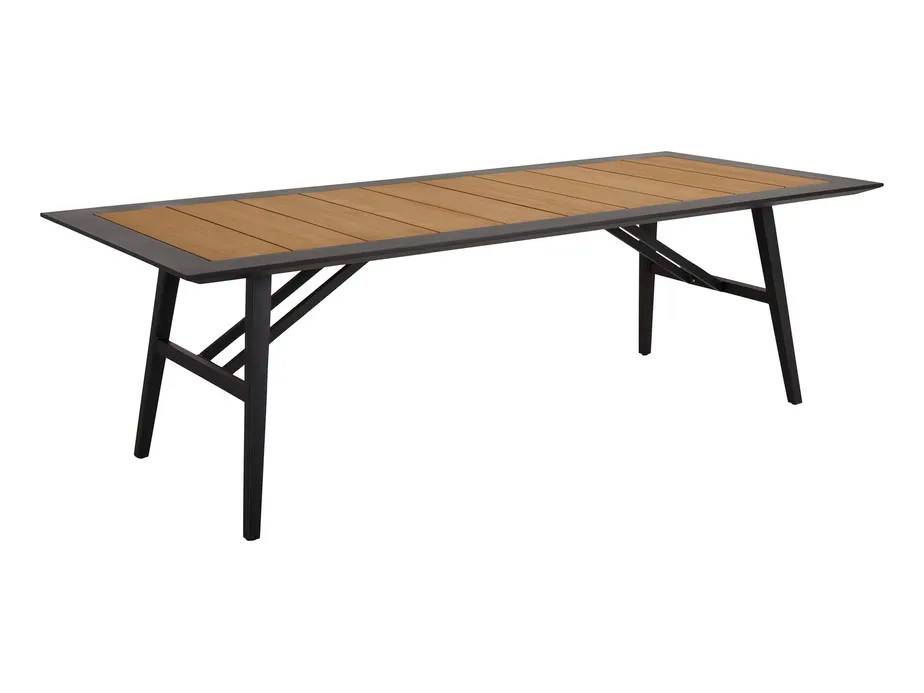 Brafab Chios matbord Svart/teak 240 x 100 cm