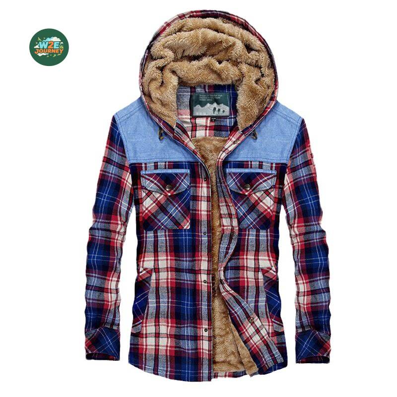W2EJOURNEY EU US Size Luxury Quality Men Coat Jacket Street Outdoor Vintage Winter Warm Long-Sleeve Shirt Coat For Men