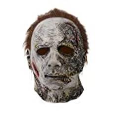FUFRE Michael Myers mask, halloween film cosplay mask, skräck latex helansiktsmask, unisex vuxna barn cosplay.