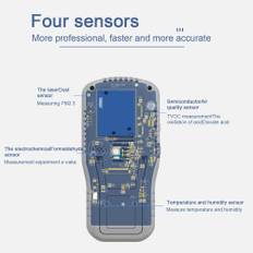Portable Air Quality Monitor CO2 CO PM2.5 HCHO TVOC Temperature Humidity Monitor Home Digital Air