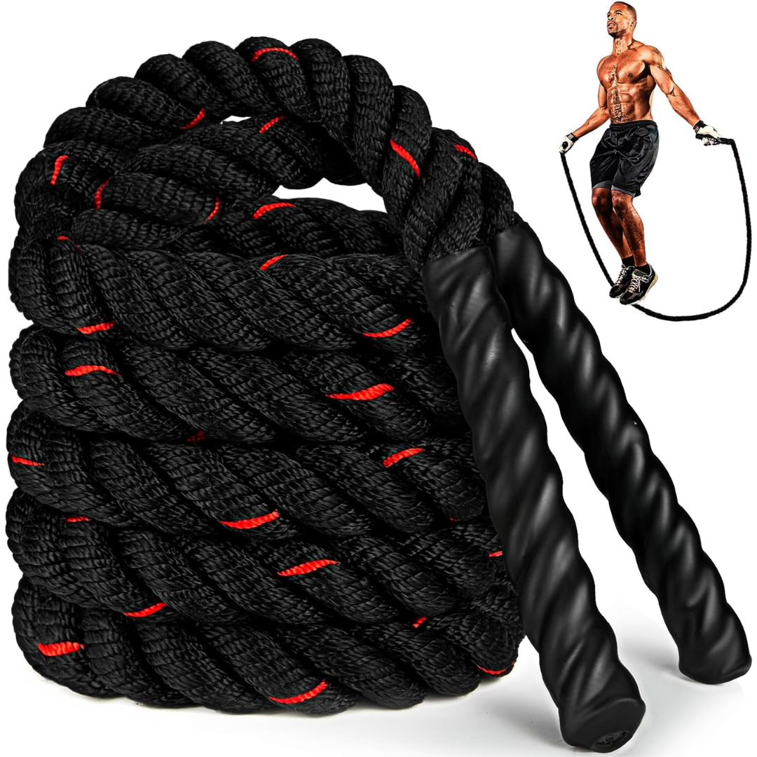 PowerJump - Tung Justerbart Hopprep för Träning - 2.2 kg