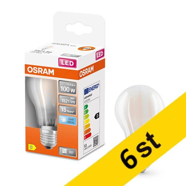 LED lampa E27 | A60 matt | 4000K | 11W (100W) [Osram] 6st