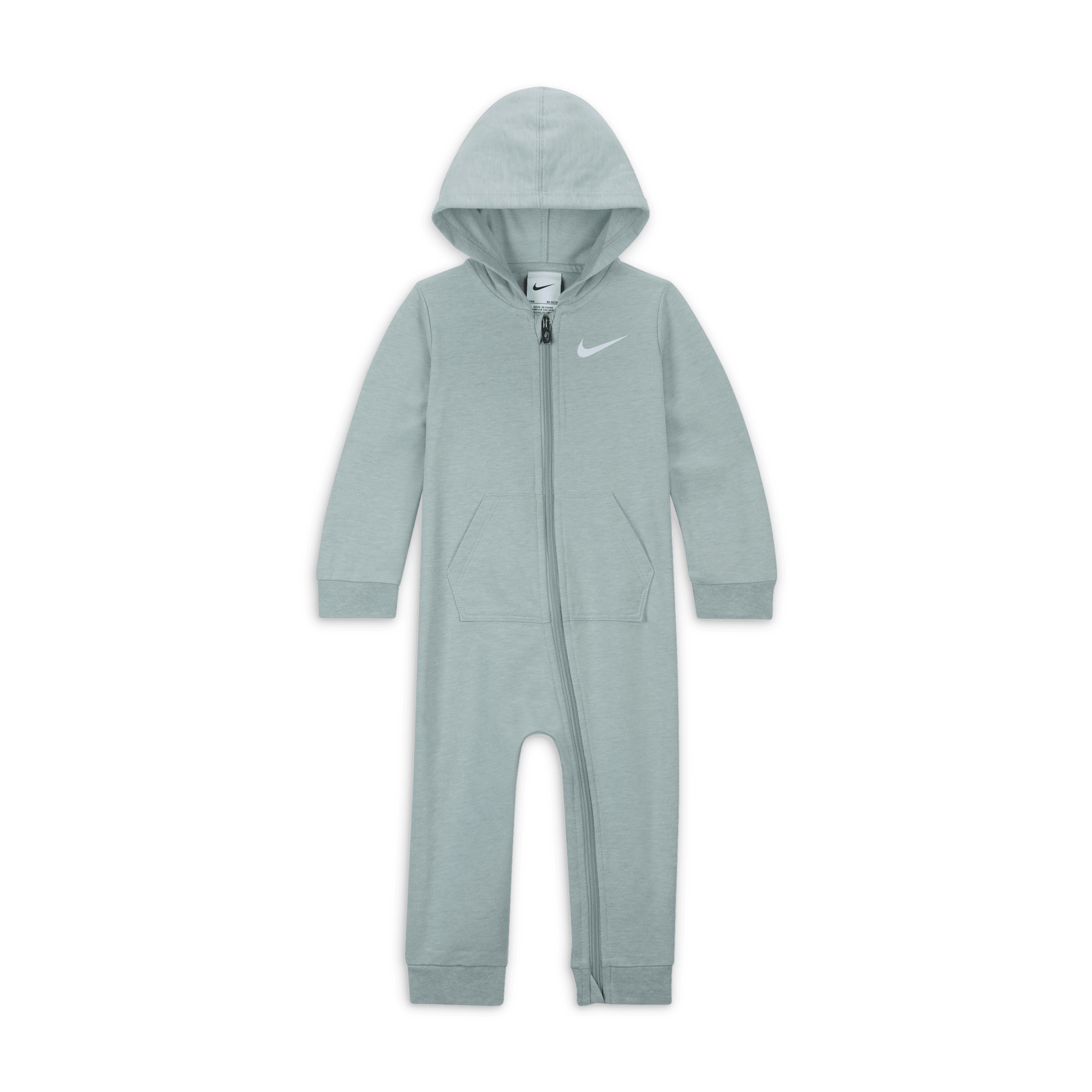 Nike Baby Essentials-heldragt med hætte til babyer (0-9 M) - grå