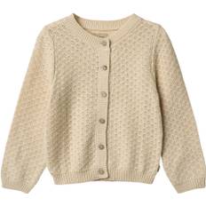 Wheat Strik Cardigan Magnella Str 4 år / 104 cm - Sandshell Toppe Bomuld hos Magasin