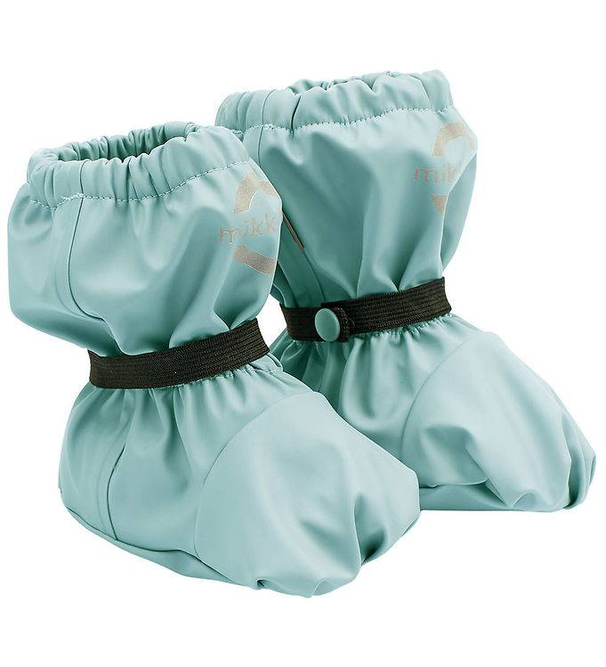 Mikk-Line Overtrækssko m. Fleece - PU - Stone Blue - Mikk-Line - 1 år (80) - Overtrækssko.