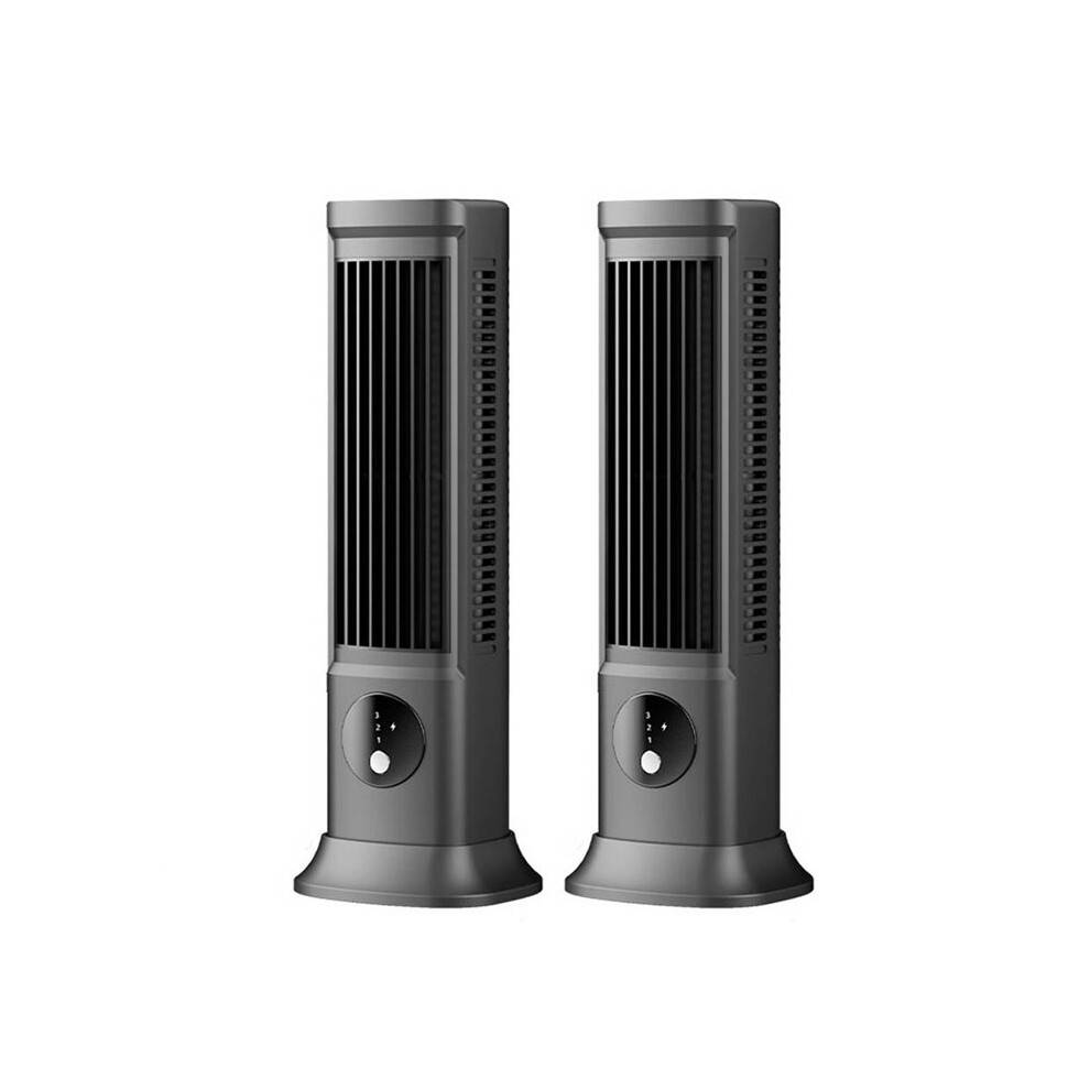 Portable Tower Fan Vertical Horizontal Cooling Desktop Tower Fan USB Rechargeable Electric Fan Air Conditioner for Home