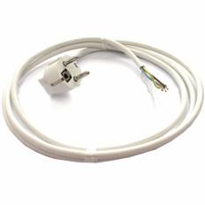 Skærmet apparatledning med Schuko stik - 4 m, hvid (0,75 mm²) 4 m, hvid, 0,75 mm2