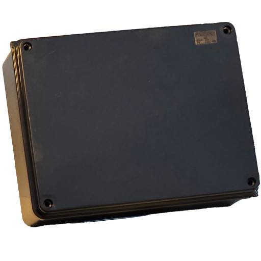 Montagekasse 240x190x90 mm, med påskruet låg, sort