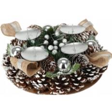 Juledekoration Home Styling Collection Adventslysestage, krans, Ø 22 cm