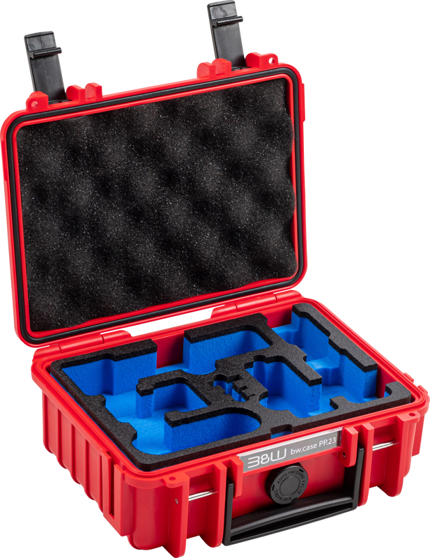B&W Outdoor Cases BW Outdoor Case Type 500 for DJI Osmo Pocket 3 Creator Combo, Red