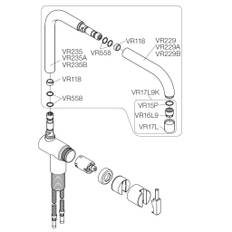 Vola KV1 komplet tud i krom - Model fra og med 06/2016