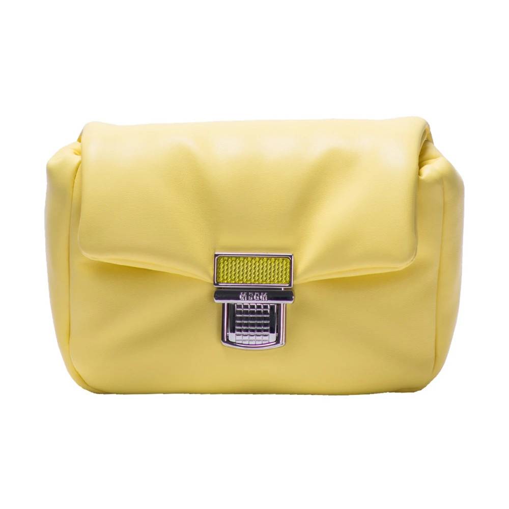 MSGM Vegansk Læder Crossbody Taske - Tasker - Dame - Gul - ONE SIZE - Læder