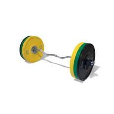 Physical Company PU Competition Bumper Plate Barbell Set - 68kg