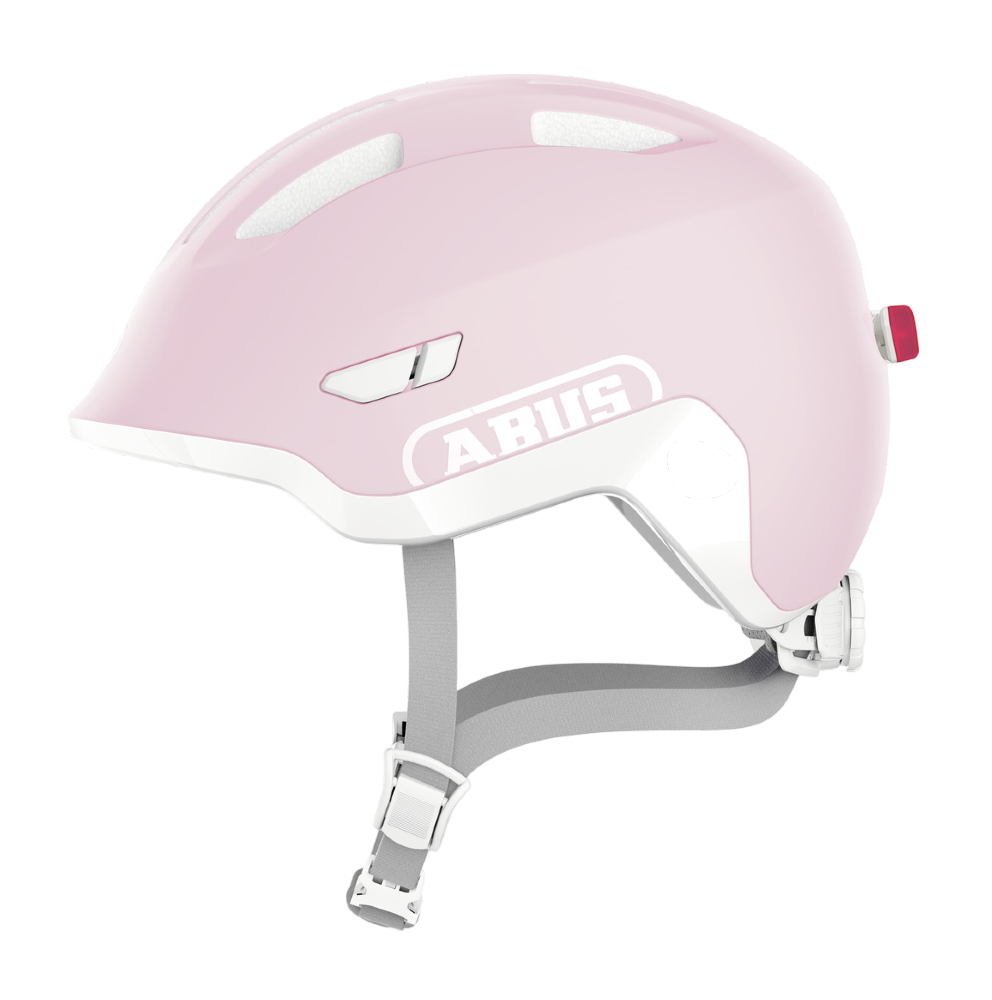 Cykelhjälm ABUS SMILEY 3.0 ACE LED - Pure Rose-M (50-55 cm)
