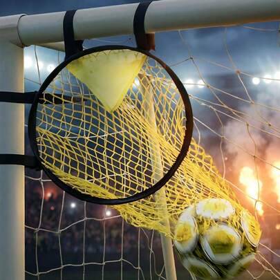 Professionellt fotbollsmålnät för frisparksträning, portabelt skjutträningsnät med målväska, träningshjälp för vuxna, passar de flesta standardmål, fo - Multifärgad (gul,svart stor,1 st genomskinlig krok,3 st/1 set,3 st gula)