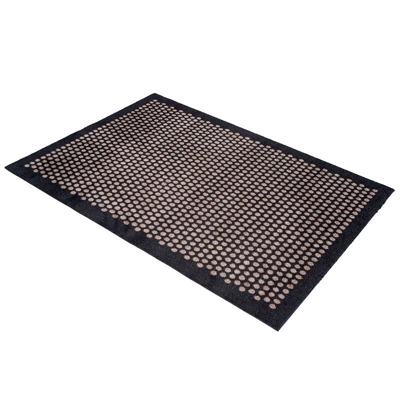Tica Copenhagen Gulvmåtte m. Dots - Sort/Sand - 90x130 cm