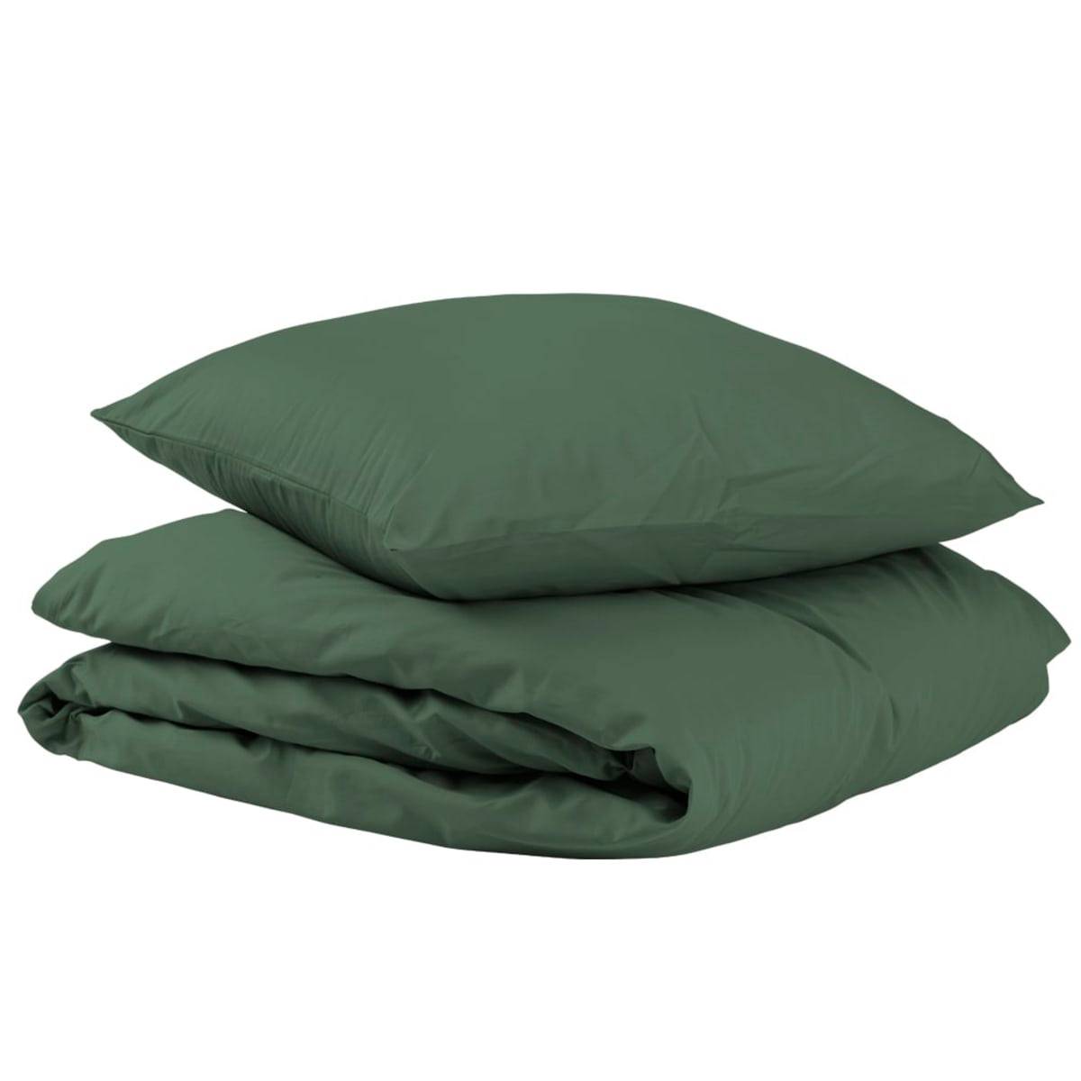 Unikka Sengetøj 200x200 Mørkegrøn Satin