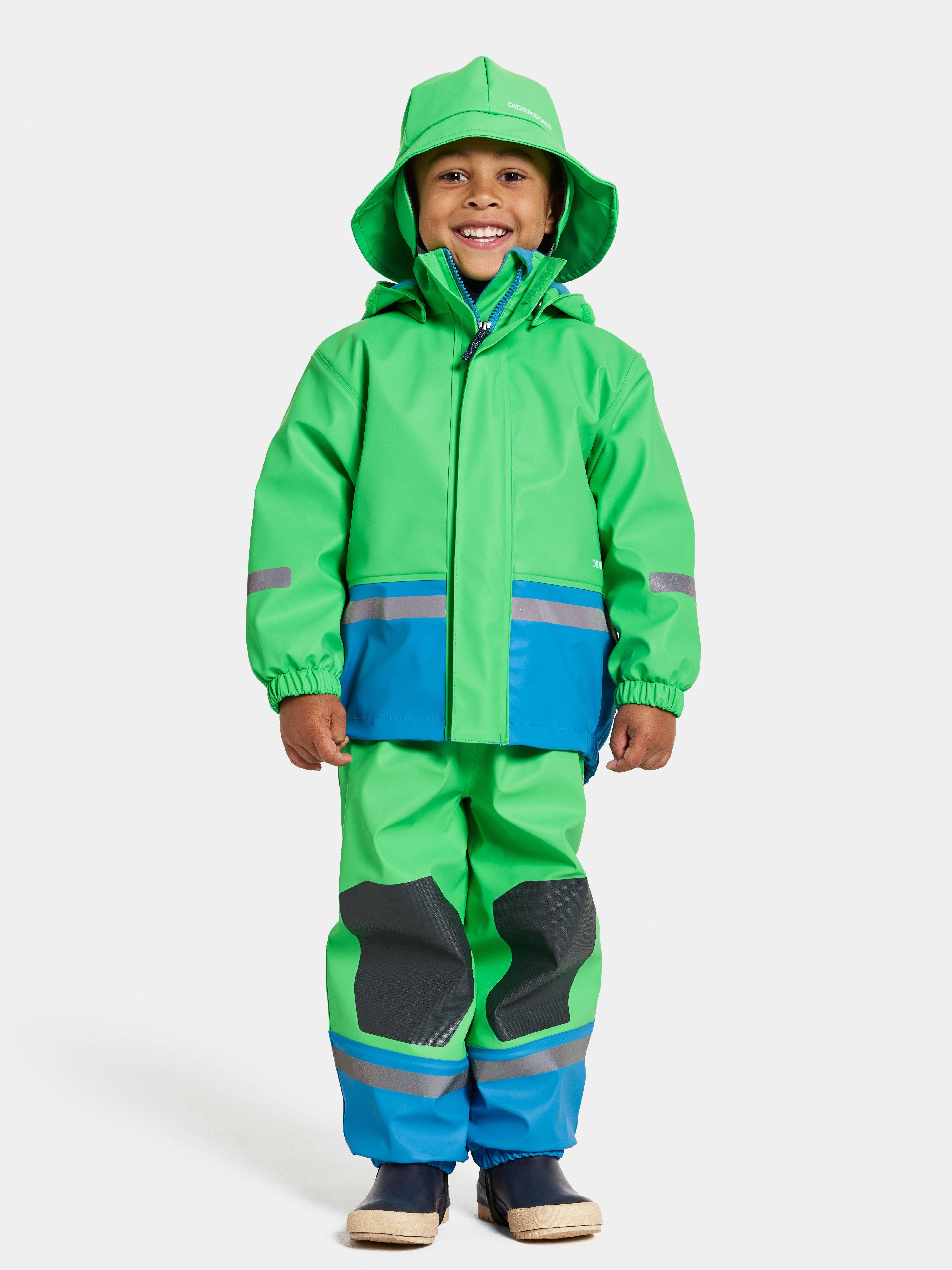 Didriksons Boardman Fodrat Regnset Barn Frog Green