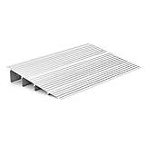 COSTWAY Dörrtröskelramp, rullstolsramp aluminium med justerbar rampdesign och 317 kg bärkraft, trottoarramp halkfri för rullstol, barnvagn (10,5 cm höjd)