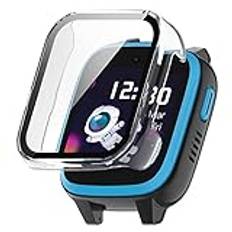 KUTEWEU Klockskyddsfodral kompatibelt med Xplora XGO3, PC smalt fodral stötsäkert skydd skyddande stötfångare med skärmskyddsskal för Xplora XGO3 smart watch tillbehör (klar)