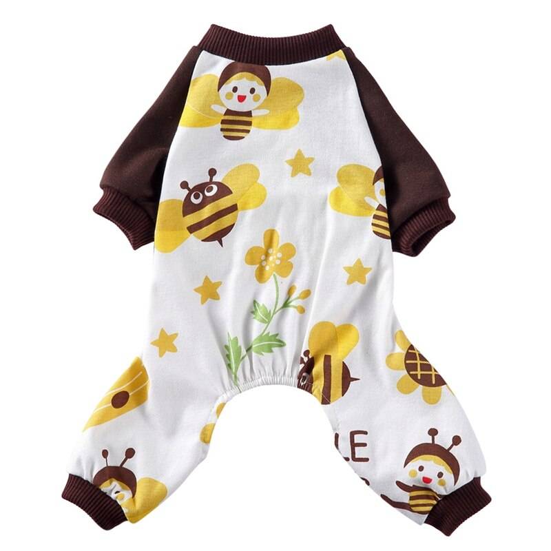 Regnbågstryck hundkläder hund pyjamas varma kläder chihuahua husdjur valp jumpsuit för husdjur hund valp - A / L
